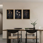 KISSFOX 3 Piece Moody Dried Flower Canvas Wall Art - Image 6
