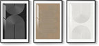 Large Framed Boho Neutral Abstract Wall Art, 3 Piece Modern Art Prints - Image 8