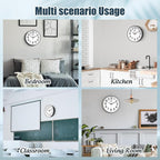 QPEUIM Wall Clock Wall Clocks Silent Non-Ticking Battery Operated Large Easy to - Image 6