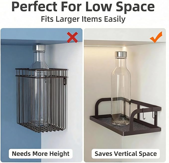 PUSDON 2-Pack 16.5" Extra Long Slim Hollowout Shower Caddy, Wall Mount Spice - Image 4