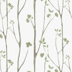 Timeet Floral Wallpaper Peel and Stick Green Leaf Contact Paper Boho Flower by Timeet