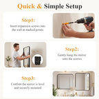 NEWBULIG 20X28 Inch Bathroom Mirror - Image 5