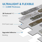 COMSTICKC 3D Faux Brick Wall Panel Peel and Stick, DIY UrltraLight PVC Self - Image 4
