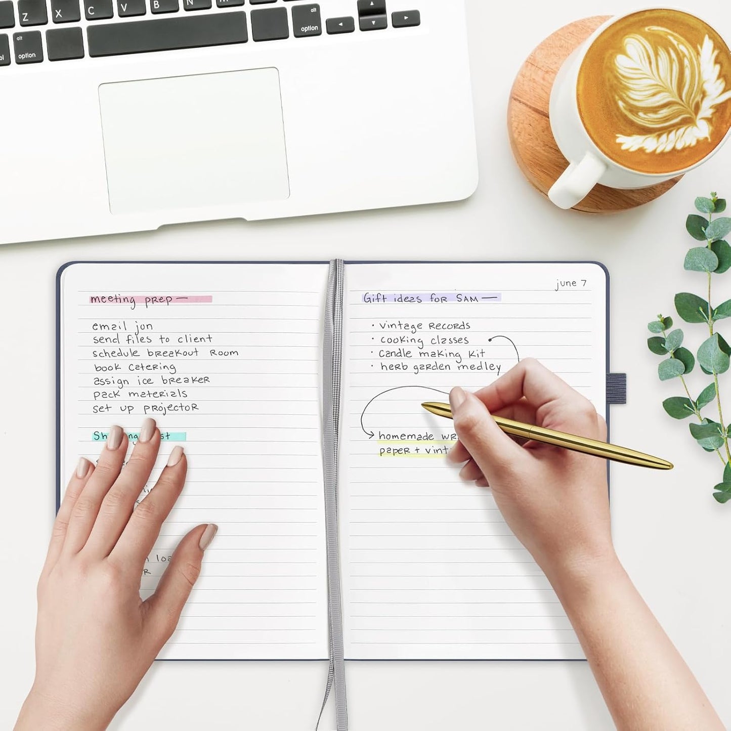 &And Per Se Lined Journal Notebook, 160 Pages, A5 5.7 x 8 inches College Ruled Thick Paper Notebook Journals for Writing, Hardcover Notebooks for Women Men Office School (1 Pack, Dark Blue)