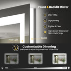 Briivue 48x38 Inch LED Bathroom Mirror - Image 3