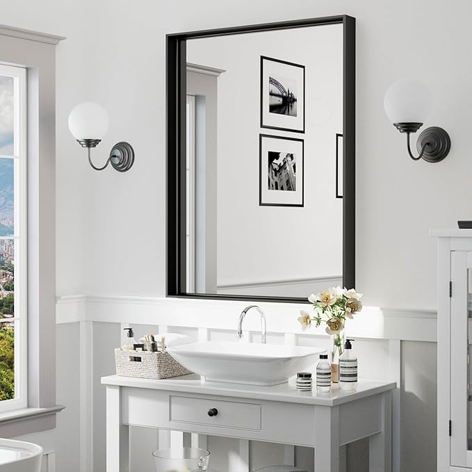 36"x 24" Black Bathroom Mirrors - Image 2