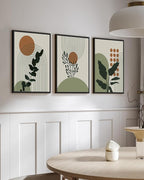 PHOPAGO Boho Plant Wall Art Green Botanical Bohemain Framed Wall Printing - Image 4