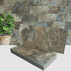 AULIGET 2-Piece Beige & Brown Slate Peel and Stick Backsplash Wall Tiles by AULIGET