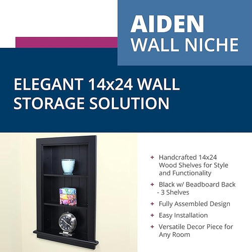 14x24 Aiden Recessed Wall Niche Medicine Cabinet Replacement, in The Wall - Image 2