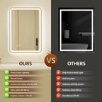 20x28 Inch Gold Framed LED Bathroom Mirror - Image 6