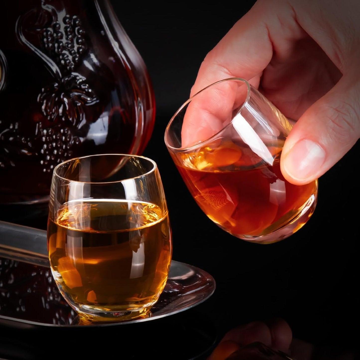 KAMMAK Shot Glasses Set of 2, 60ml/2oz Clear Espresso Shot Glass with Heavy Base for Bar Restaurants Home, Small Whiskey Shot Glass for Vodka, Whiskey, Tequila, Spirits & Liquors