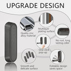 2PCS Foldable Wall Hooks, Heavy Duty Zinc Alloy Folding Wall Hooks, Folding - Image 6