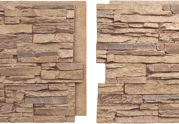 EverStone Canyon Ridge Faux Stone Panel, 45 3/4"W x 24 1/2"H x 1 1/4"D - Image 8