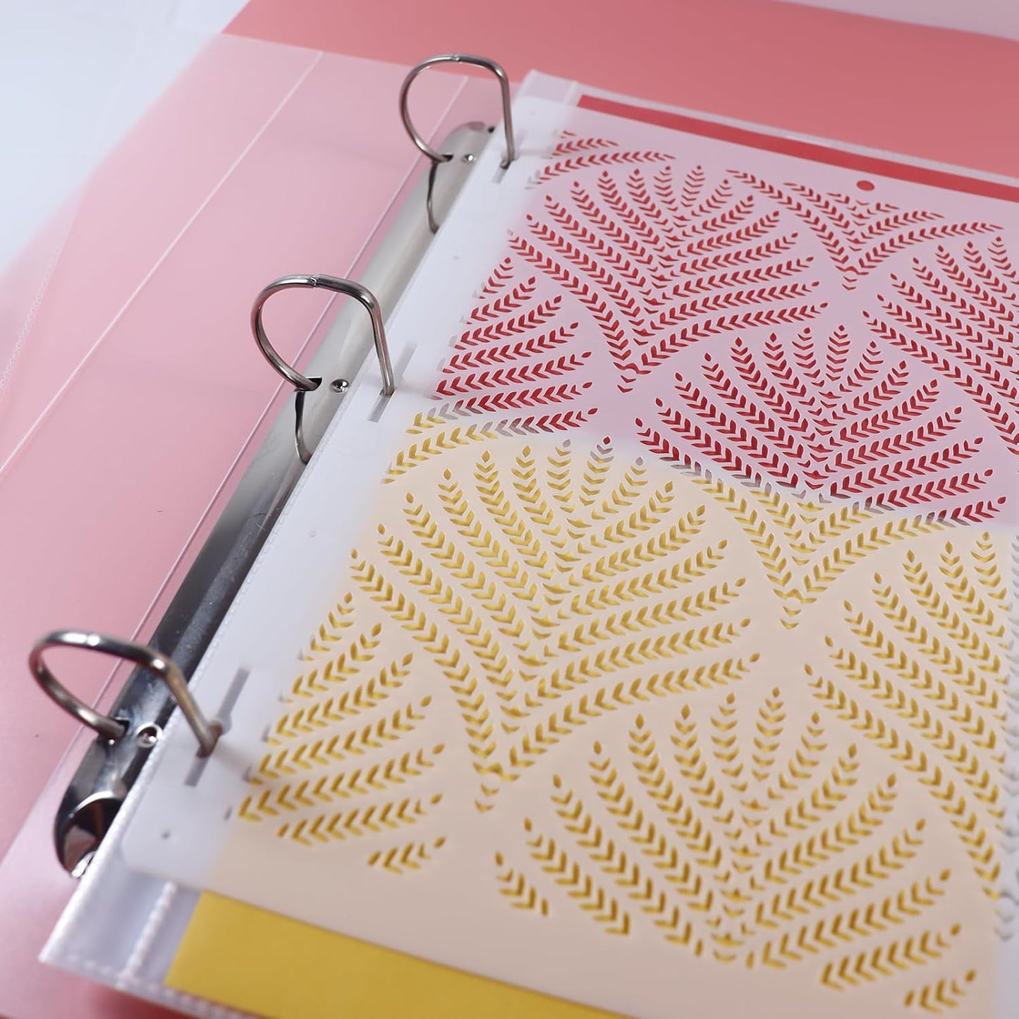 4Pcs Lace Wedding Tiers Pattern Birthday Cake Background Stencil Template - Baking Mesh Seamless Harvest Cake Stencil (XTall A)