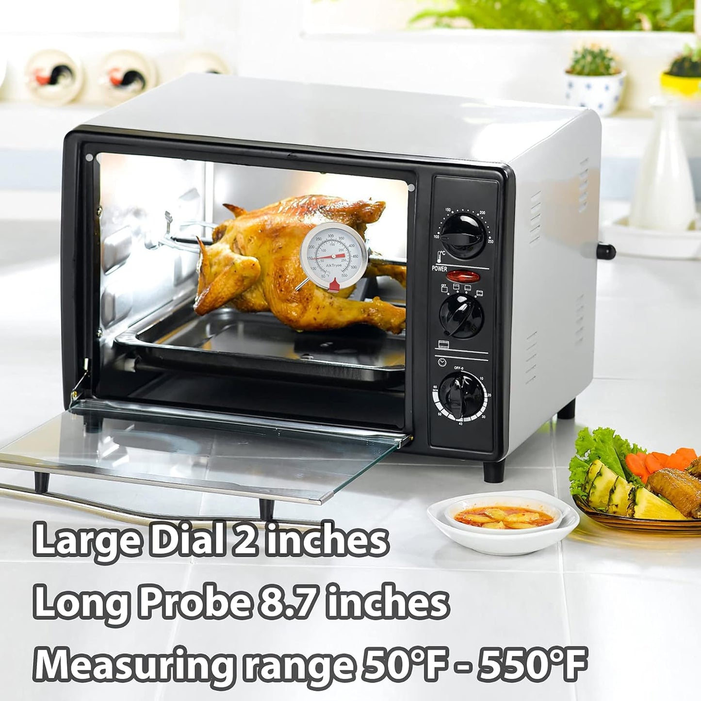 Candy Thermometer Cooking Thermometer with Instant Read Dial Meat Thermometer for Cooking Candy Deep Fry Oven by AikTryee