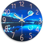 Blue Wall Clocks for Living Room 14 Inch Analog Wall Clock Battery Operated by Constantplanet%E6%97%97%E8%88%B0%E5%BA%97