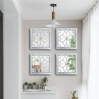 Wocred Set of 4 Mirrors Square Wall Mirror, Gorgeous Rustic Farmhouse Accent - Image 5