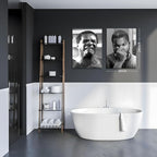 Framed Funny Bathroom Canvas Wall Art Set of 2 - Image 3