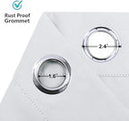 RYB HOME White Curtains Room Seperating Divider Privacy Noice Dampening - Image 4
