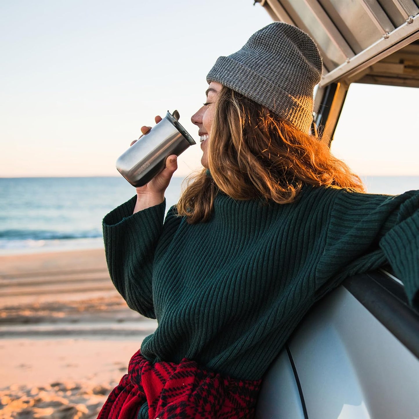 WACACO Cuppamoka Pour-Over Coffee Maker, Portable Drip Coffee Maker with 10 Cone Paper Filters, Manually Operated, Stainless Steel Coffee Brewer, 10 fl oz