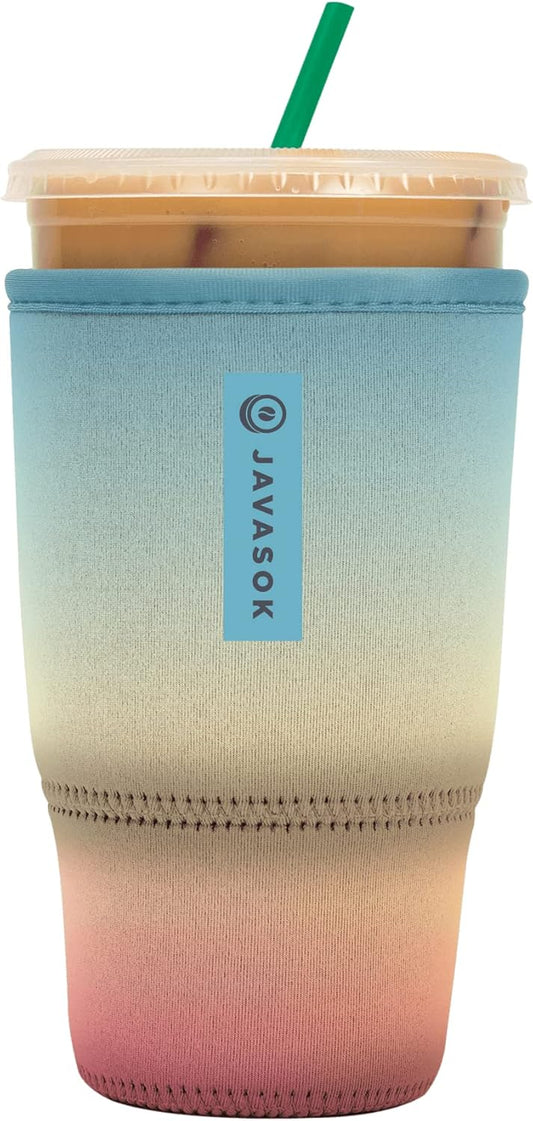 Sok It JavaSok Iced Coffee & Cold Soda Insulated Neoprene Cup Sleeve (Daylight, Large: 30-32oz)