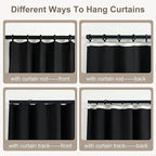hoeflife Blackout Curtains for Bedroom Room Darkening Curtains for Living Room - Image 4