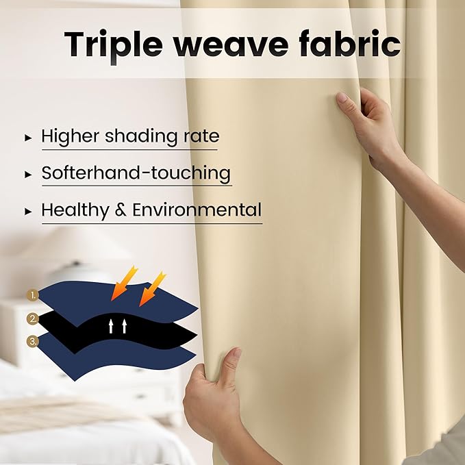 Room Divider Curtains, Total Blackout Privacy Room Thermal Insulated Theater - Image 4