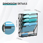 2 Pack 5 Tier Wall File Organizer - Image 2