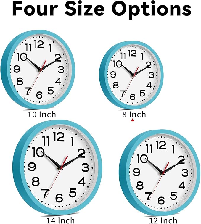 Roymnie Wall Clock Silent Non-Ticking Modern Clock Battery Operated 8 Inch - Image 6