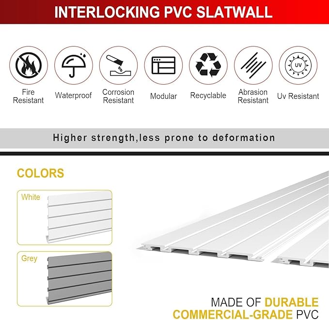 Garage Slatwall Panel Wall Organizer - Image 3