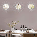 3 Pack Metal Mirrors for Wall Sunburst Wall Mirrors Home Décor Decorative - Image 5