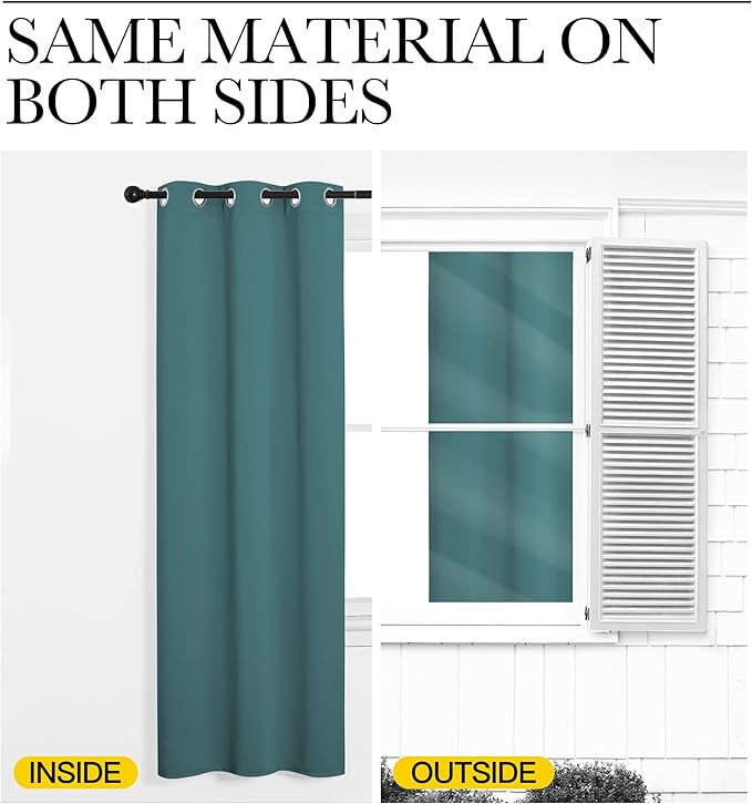 NICETOWN Kitchen Blackout Curtains 48 inches Long, Thermal Insulated Solid - Image 6