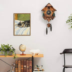 Cute Cat Wall Art, Funny Tabby Cat Sleeping in Bed Wall Decor Painting - Image 7