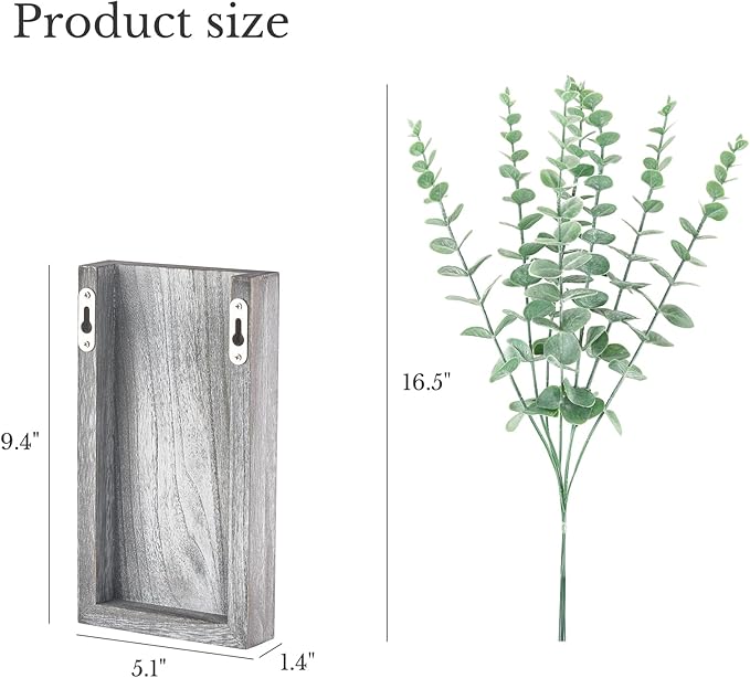 Dahey 2 Pack Wood Wall Planter Vase - Image 3