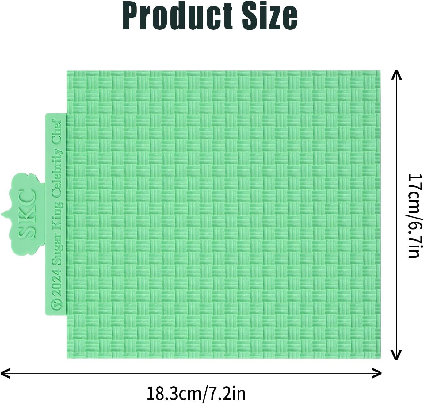KALAIEN Sweater Texture Fondant Impression Mats Knit Fondant Embosser Texture Mats for Clay Cake Decorating Fondant Molds 1Pcs(Style 2)