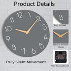 cicininc Wall Clock, Decorative Battery Operated Wall Clocks - Image 8