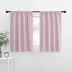 NICETOWN Baby Pink Kitchen Curtains, Short Blackout Curtains & Drapes, Small by NICETOWN