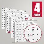 Spampur Peg Board, 4 Pack Metal PegBoard Organizer - Image 3