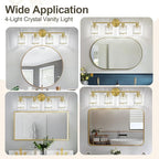 Crystal Bathroom Light Fixtures, Bathroom Lighting Fixtures Over Mirror - Image 6