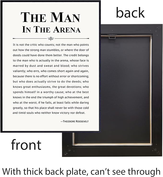 Howwii Inspirational Wall Art Office Decor The Man in the Arena Motivational - Image 4