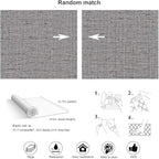Grey Grasscloth Peel and Stick Wallpaper Gray Contact Paper 472inch Waterproof - Image 4