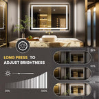 LOAAO 50"x34" LED Bathroom Mirror - Image 3