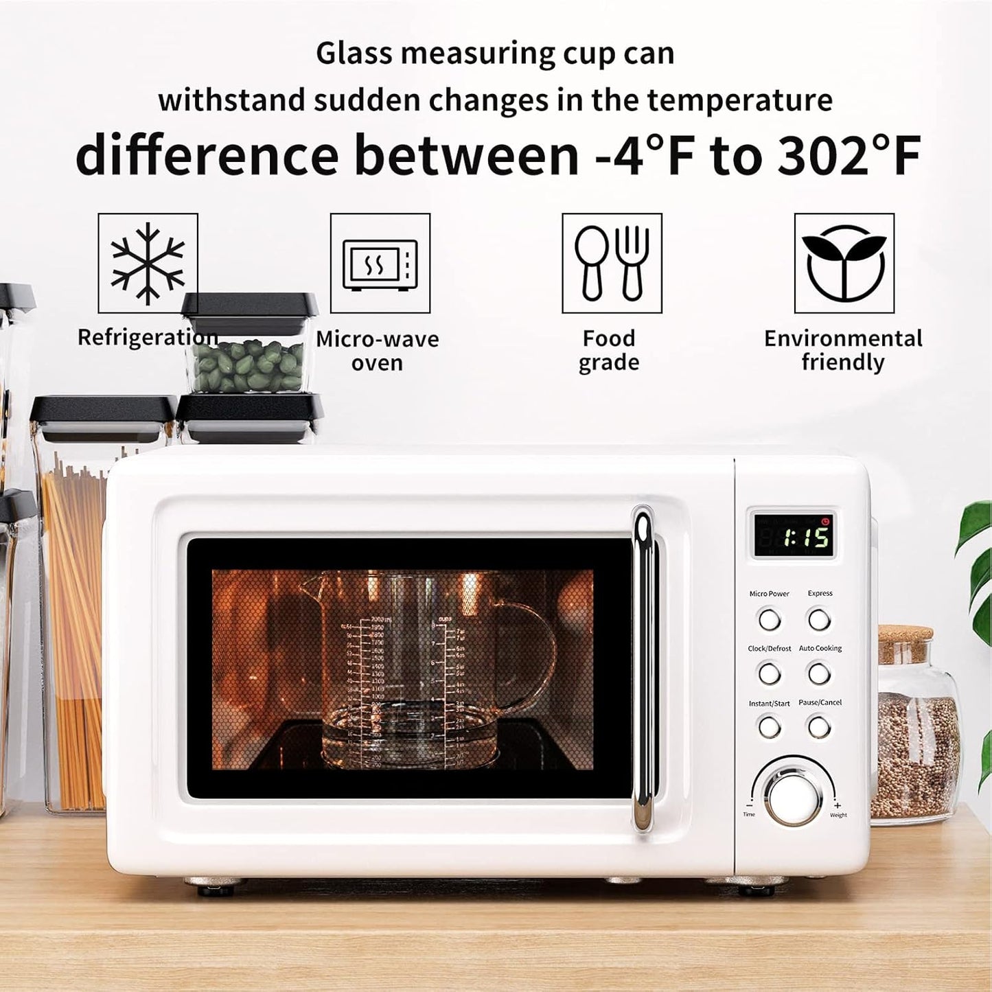 77L Glass Measuring Cup, [Insulated handle, V-Shaped Spout], High Borosilicate Glass Measuring Cup for Kitchen or Restaurant, Easy To Read, 2000 ML (2 Liter, 8 Cup)