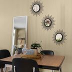 3 Set Black Sunburst Mirrors for Wall Decorative Metal Mirrors Small Mirror - Image 2