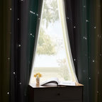 XiDi Curtains for Bedroom Decor, Rainbow GreenYellowGrey52/96/1 - Image 6
