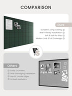 Bumusty Large Felt Bulletin Board, 30 Push Pins, 70 Adhesive Tabs, Pine Green - Image 7
