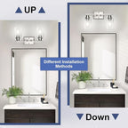 Unicozin 2 Light Bathroom Light Fixtures, Modern Vanity Lights Over Mirror - Image 2