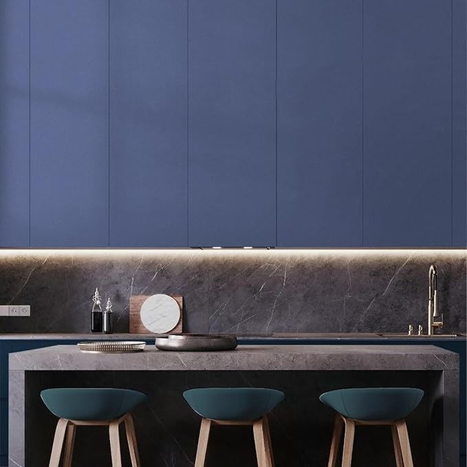 practicalWs Blue Peel and Stick Wallpaper 15.7" x 236.2" Blue Contact Paper - Image 4