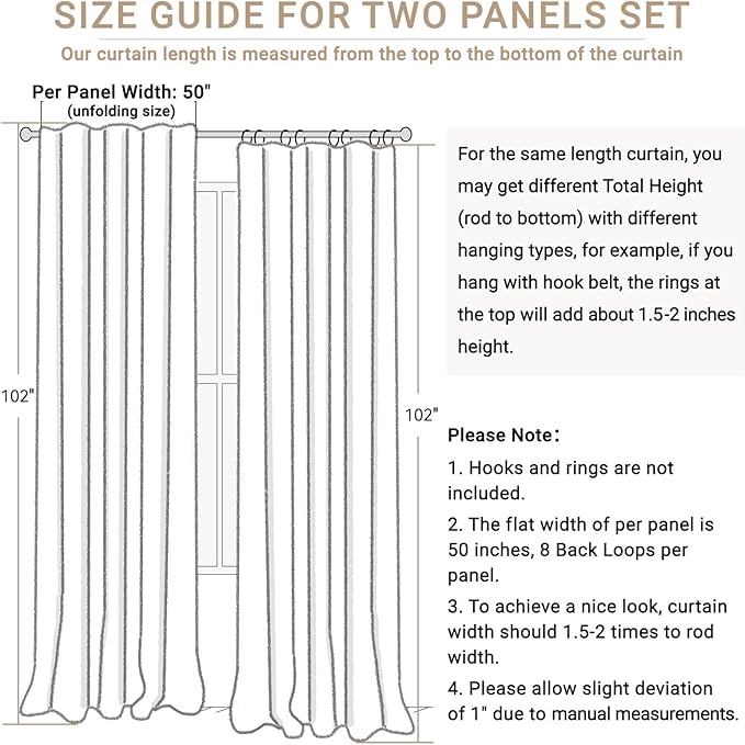 100% Blackout Shield Linen Blackout Curtains - Image 8