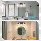 DORESshop 17 Inch Bathroom Light Fixtures, 3-Light Black - Image 3